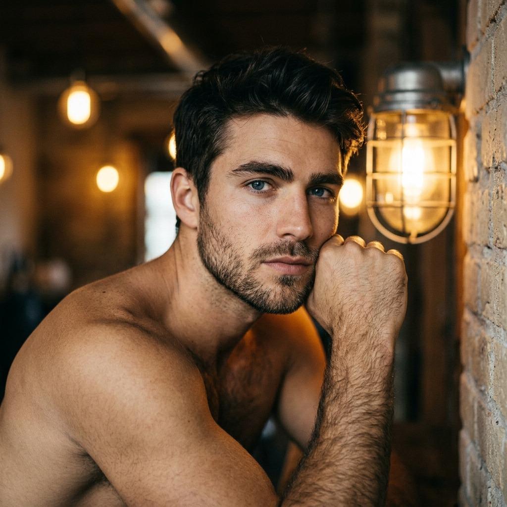 Every angle is a masterpiece when confidence meets the light. 🔥 #malebeauty #studio