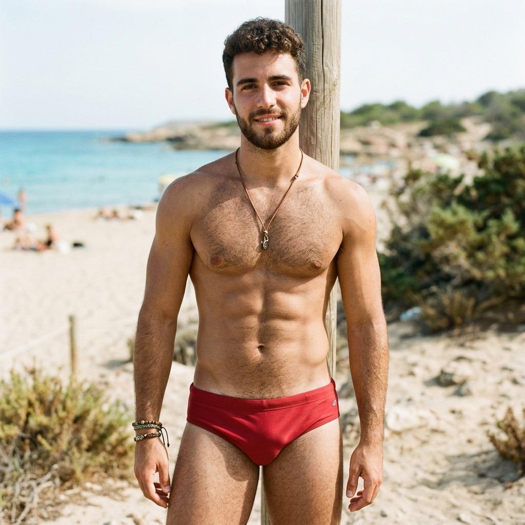 Every smile on the beach is a masterpiece. 🌊✨ #malebeauty #beach #underwear