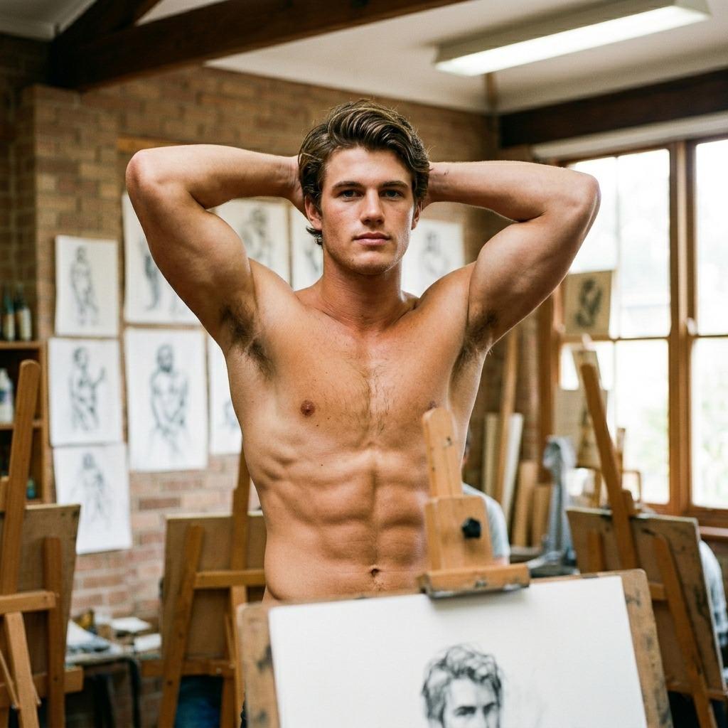 Every artist’s dream: a masterpiece in the making. Witness the raw beauty of masculinity captured in motion. #malebeauty...