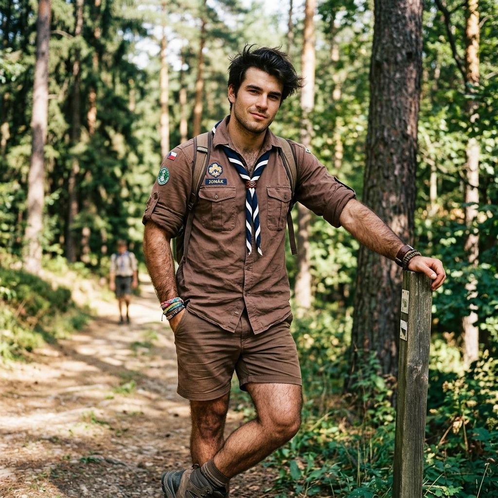Check out this stunning Czech scout with a smile that could light up the whole forest. Pure charm and adventure vibes!...