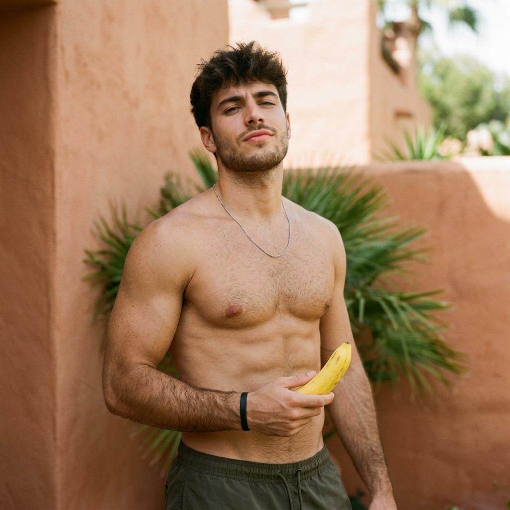 Squeeze the day—literally. 🍌🔥 #nature #athlete