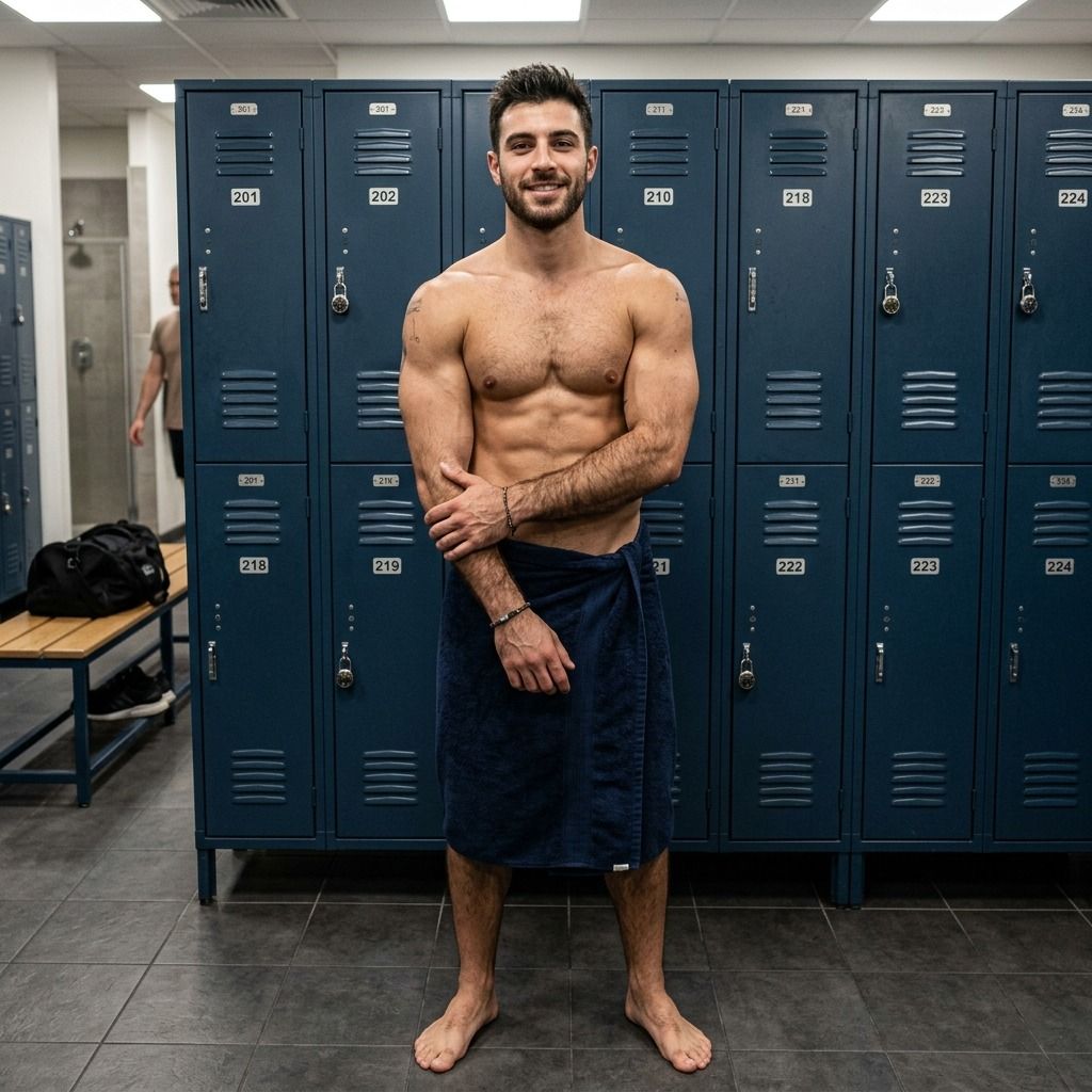 Every time he steps into the locker room, confidence walks in with him. Pure, unfiltered masculinity at its finest....