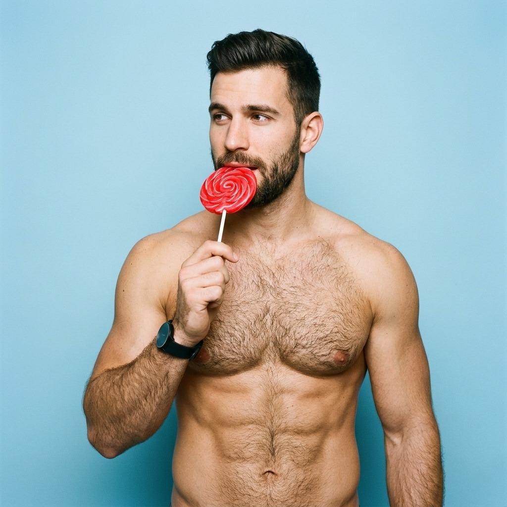 Every inch of him is pure temptation. 🍭🔥 #hairy #studio