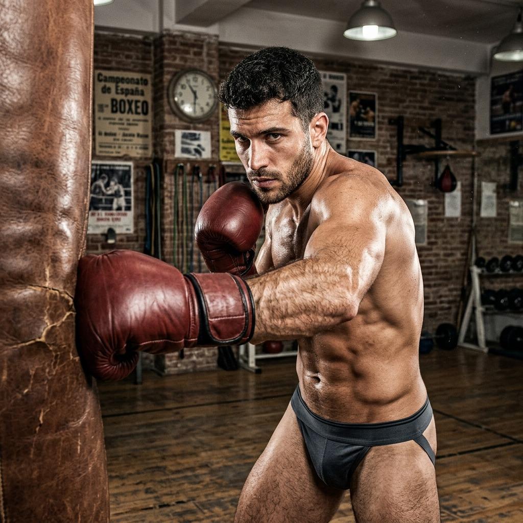 Every punch lands with power, but the real knockout is that sculpted physique. Beauty in motion, strength in every stance....