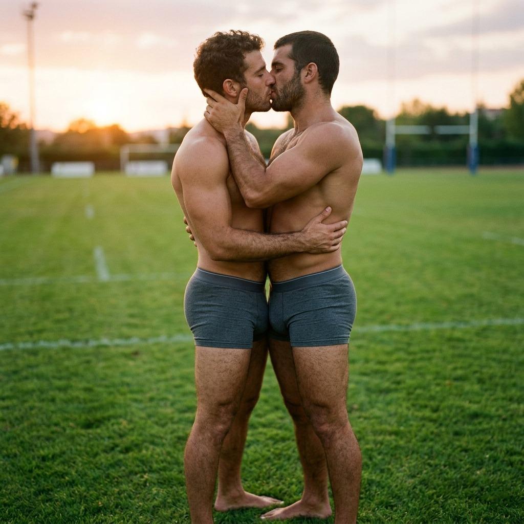 Every time two rugby players lock lips on the pitch, the world remembers what real strength looks like. 🏉💋 #couple #athlete...