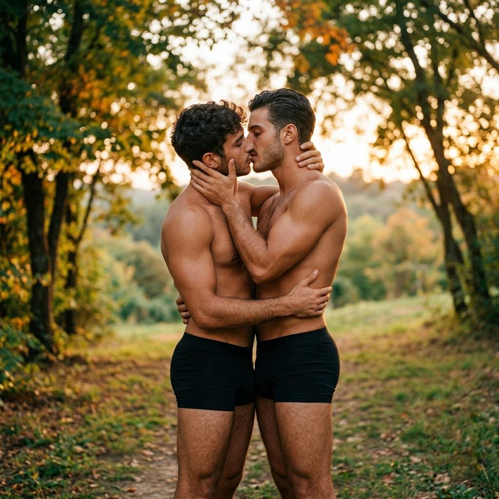 Fingers tangled in golden light, two souls melt into one under the whispering trees. Nature’s most perfect art? Love that...