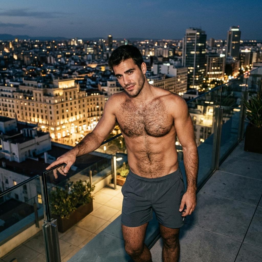 Every time he steps onto that rooftop, the city fades and all that matters is the view. Pure confidence, pure beauty. 🔥...