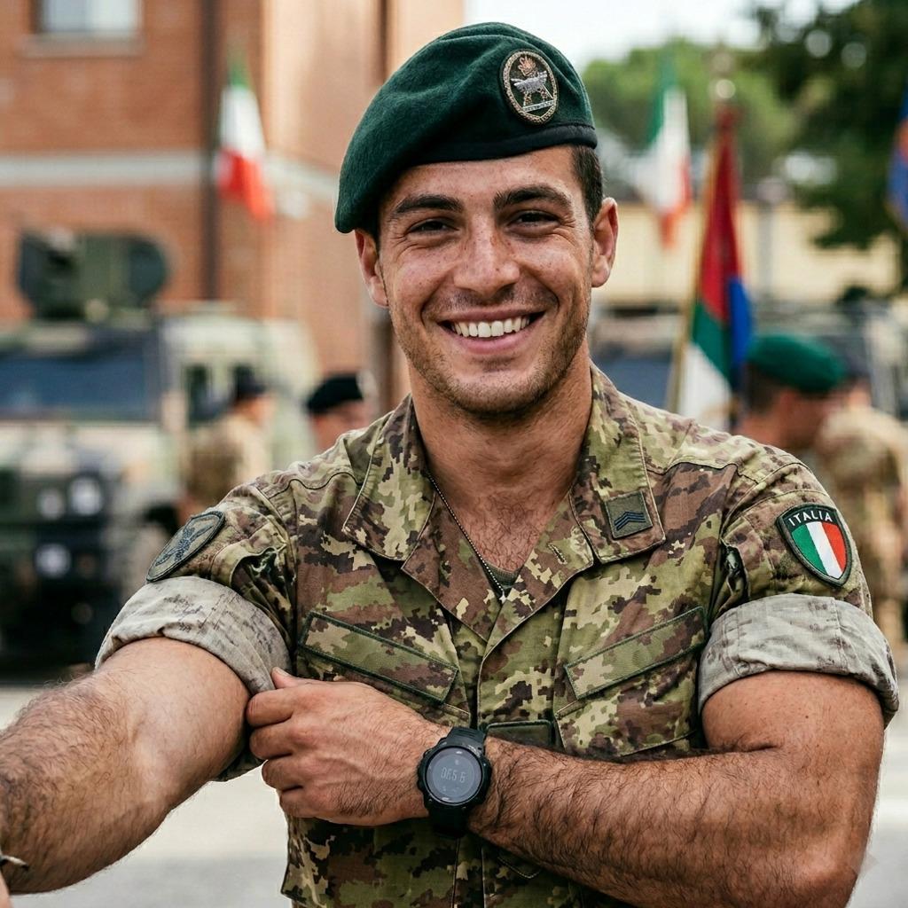 Every uniform hides a masterpiece. 🇮🇹✨ Celebrate the beauty of strength and charm. #malebeauty #military #street