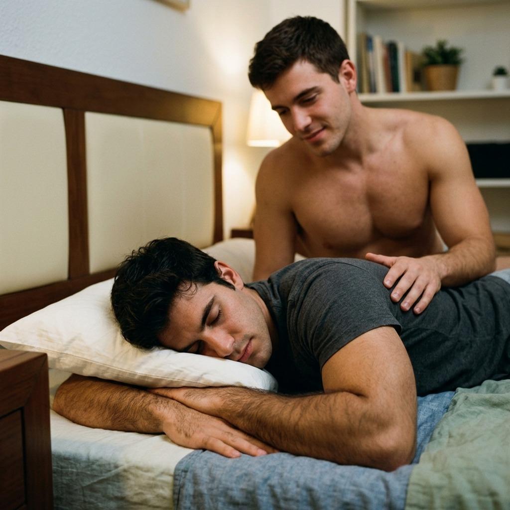Every morning feels like a dream waking up to this view. Pure comfort and connection. 💖 #bedroom #couple #sleeping