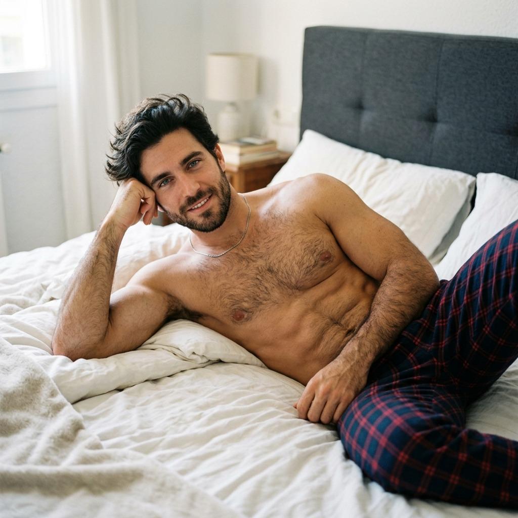 Every morning starts with a furry dream. Wake up next to this gorgeous bear and let the day unfold. #malebeauty #bedroom...