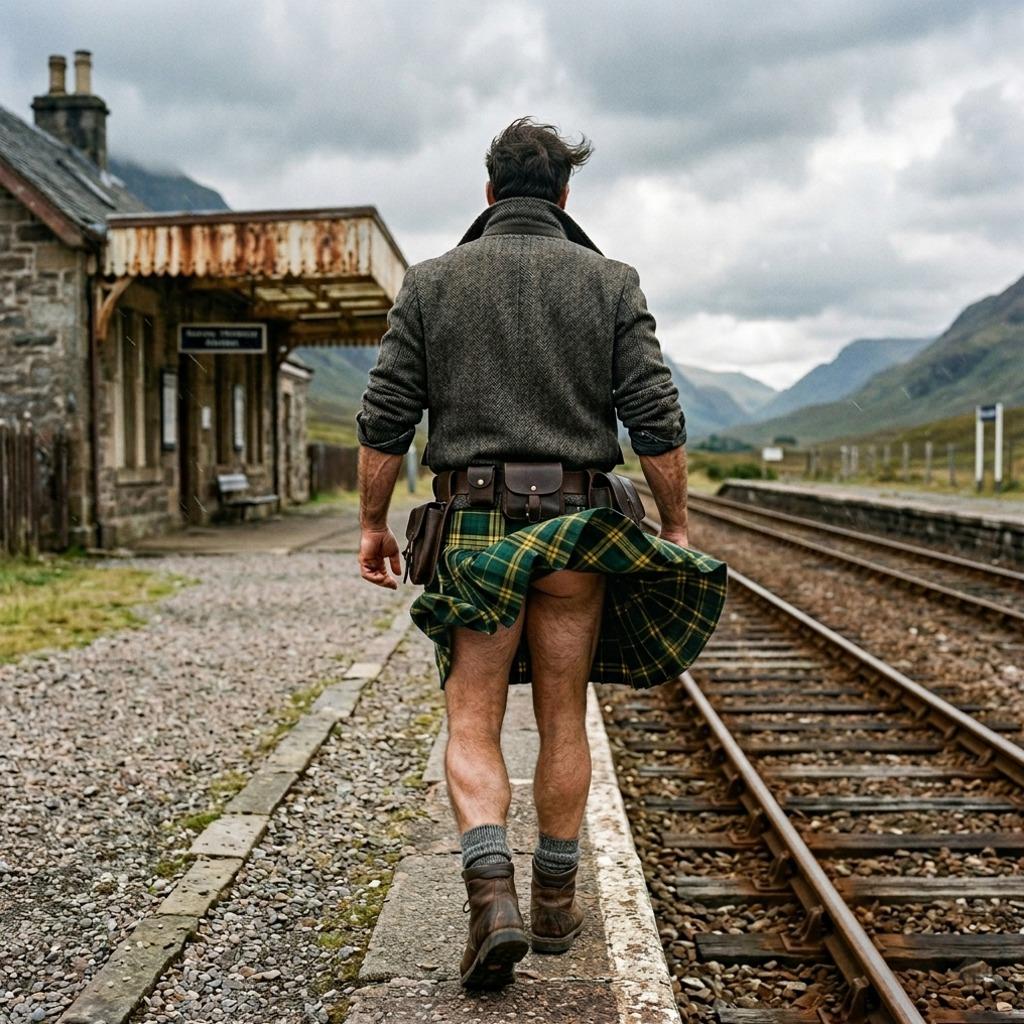 Every gust of wind reveals the beauty beneath the kilt. Celebrate the art of confidence and the allure of tradition....