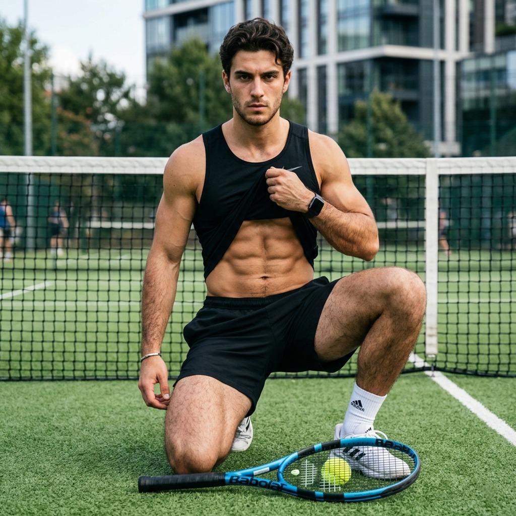 Every serve, every swing—this athlete turns the court into his runway. Pure power, pure art. Who’s watching? 🎾🔥 #athlete...