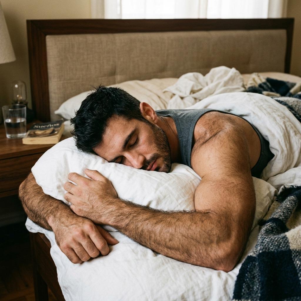 Fur meets dreams in this cozy slumber. Who wouldn’t want to wake up to this view? 😍💤 #bedroom #hairy #sleeping