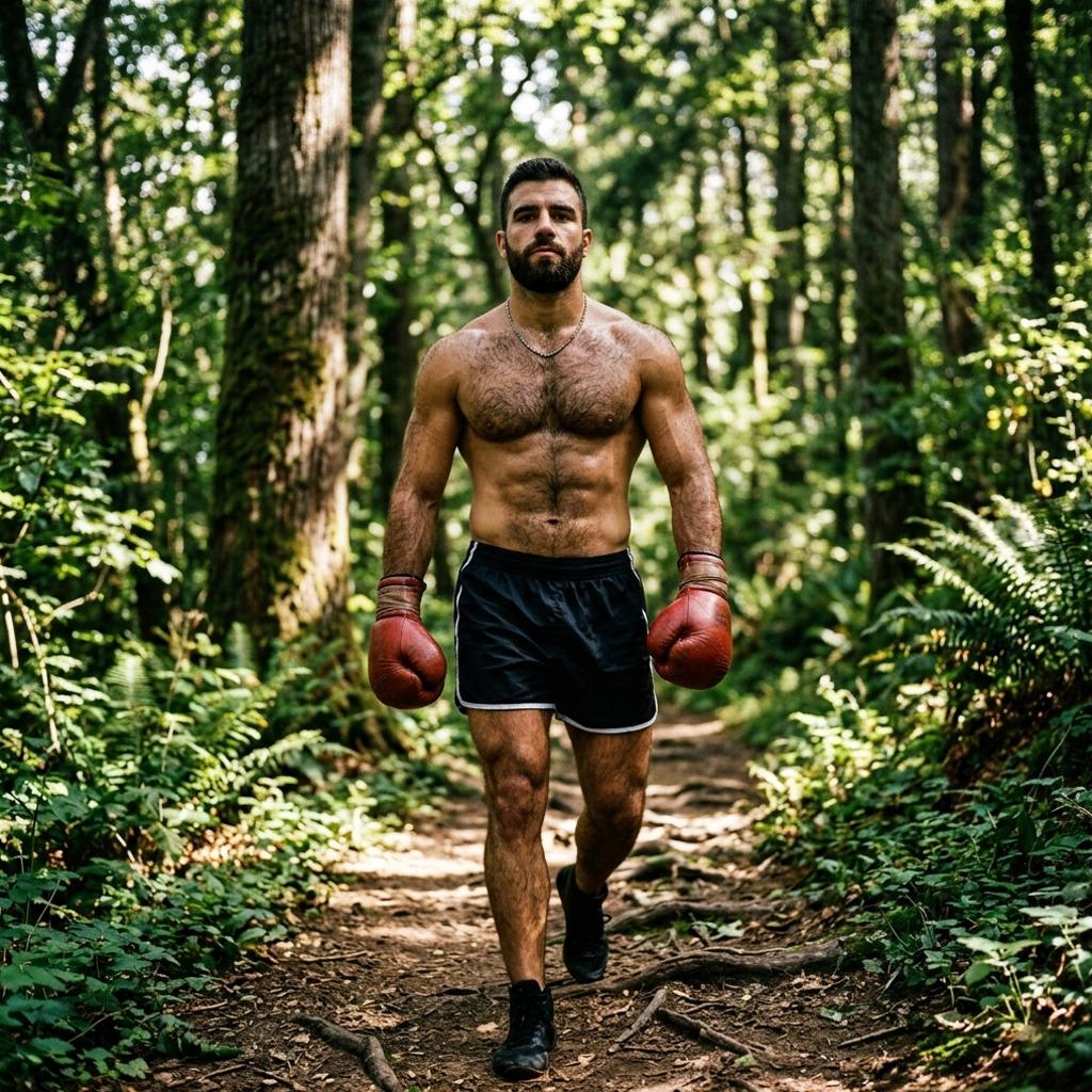 Every step through the forest feels like a victory. Nature’s raw power meets masculine beauty. 🌲💪 #nature #athlete