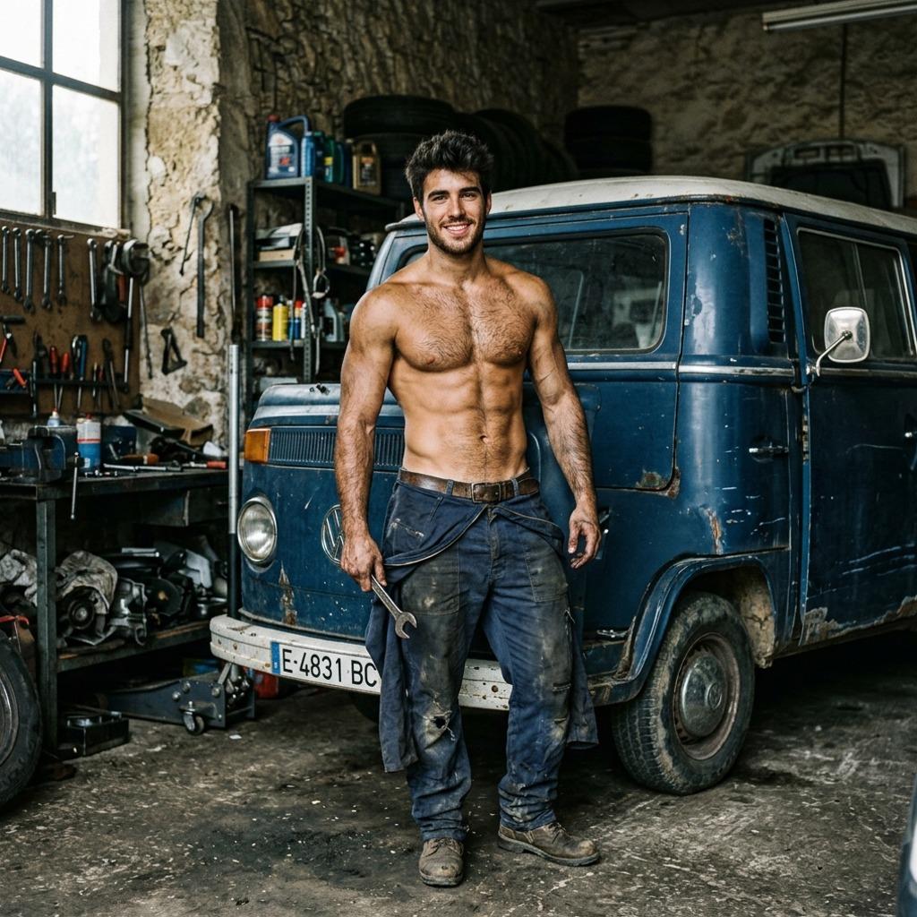 Hot muscles glistening under the garage lights, every bolt tightened to perfection. Who knew grease and grit could look this...