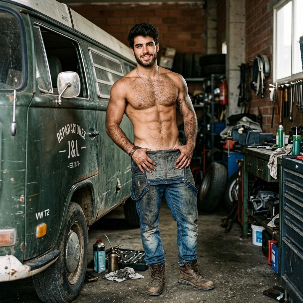 Hot oil, grease, and muscles flexing under the neon lights. Nothing beats the raw beauty of a man who gets his hands dirty....
