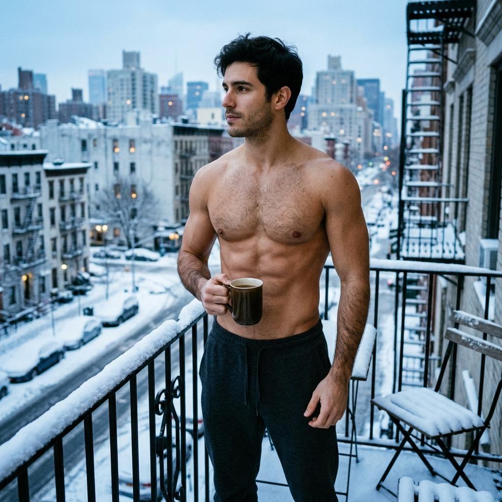 NYC mornings don’t get better than this—snow-kissed skyline, strong coffee, and a view that’s pure eye candy. Who needs a...