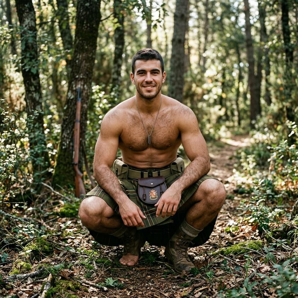 Every inch of him is art—kilt-clad perfection that turns tradition into temptation. Who needs a runway when you’ve got this?...