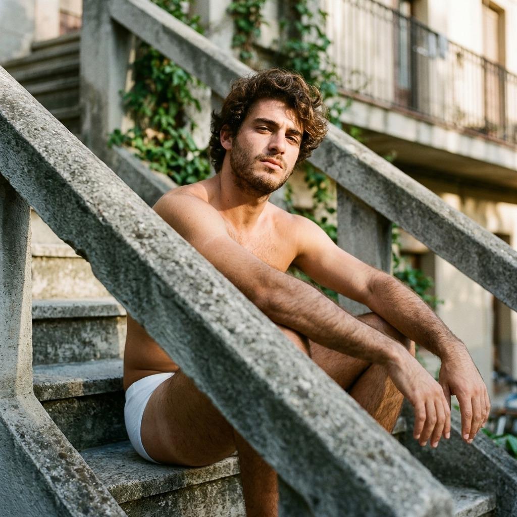 Every step up is a view worth savoring. 📸 #malebeauty #street #underwear