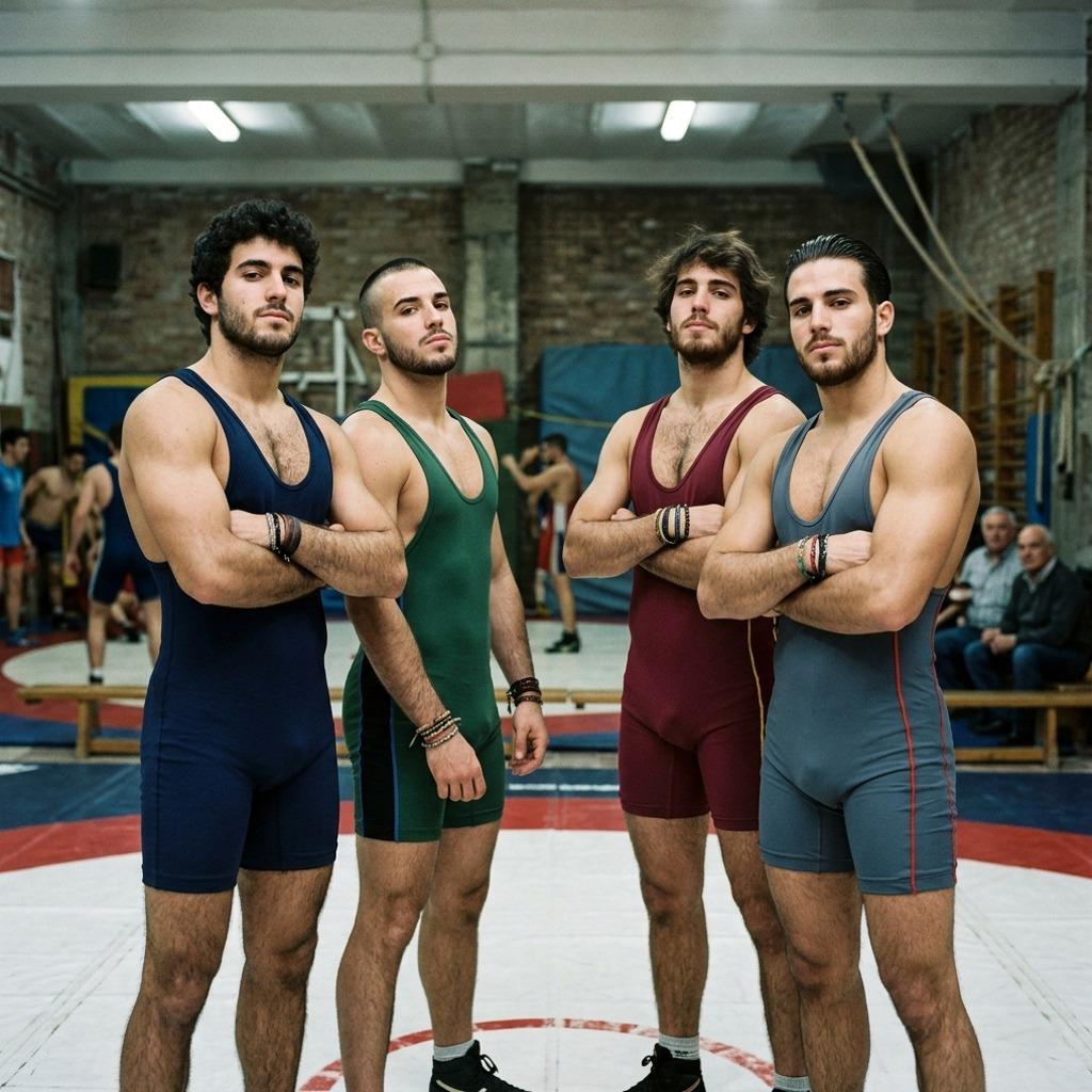Greek and Roman wrestlers flexing in the gym—pure masculine art in motion. Every muscle tells a story. Who’s your favorite?...