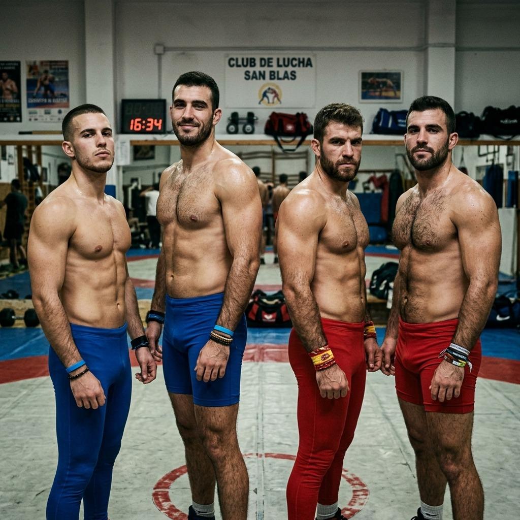 Greek and Roman wrestlers in the gym—pure strength meets timeless beauty. Who needs gods when we have these gods of muscle?...