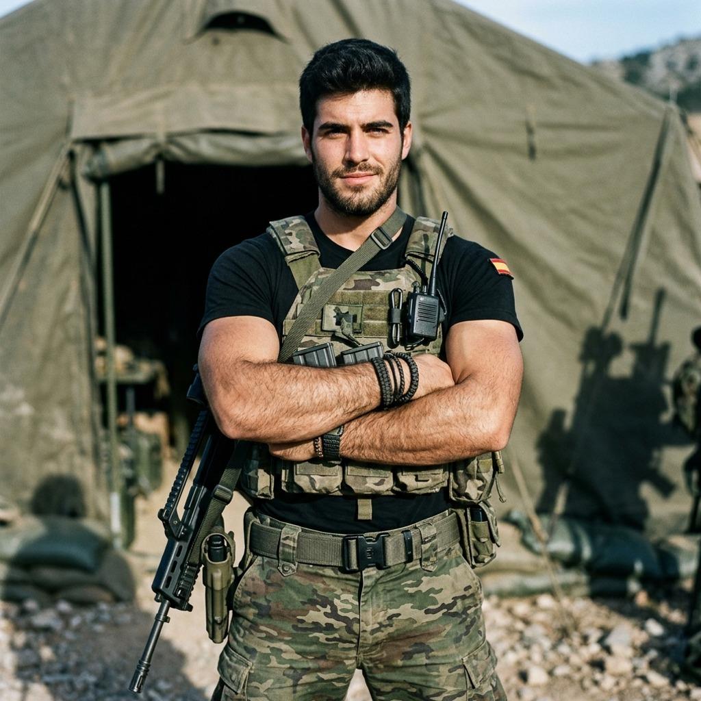 Hot military vibes on full display. That uniform? Pure art. Who says duty can't be this hot? #military