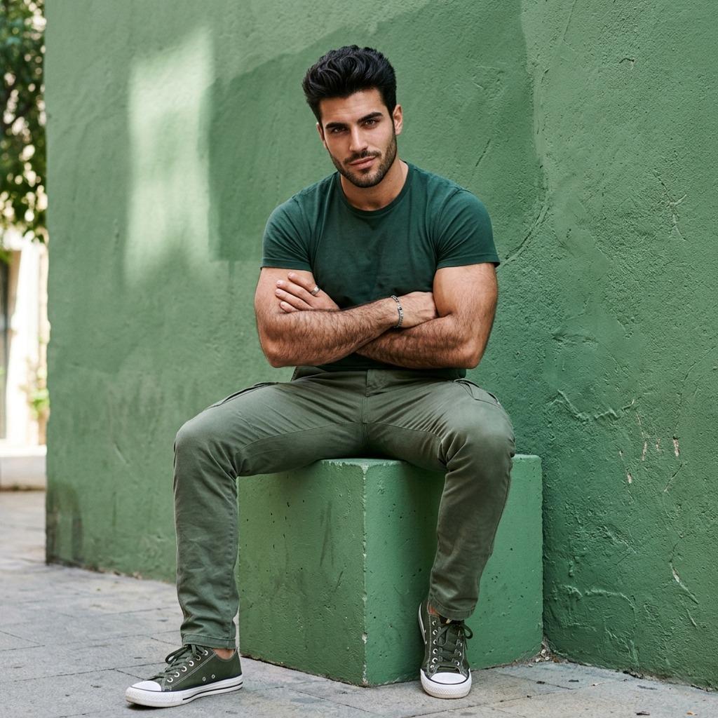 Elevate your feed with this stunning emerald vision. Who says green isn’t the new gold? #street