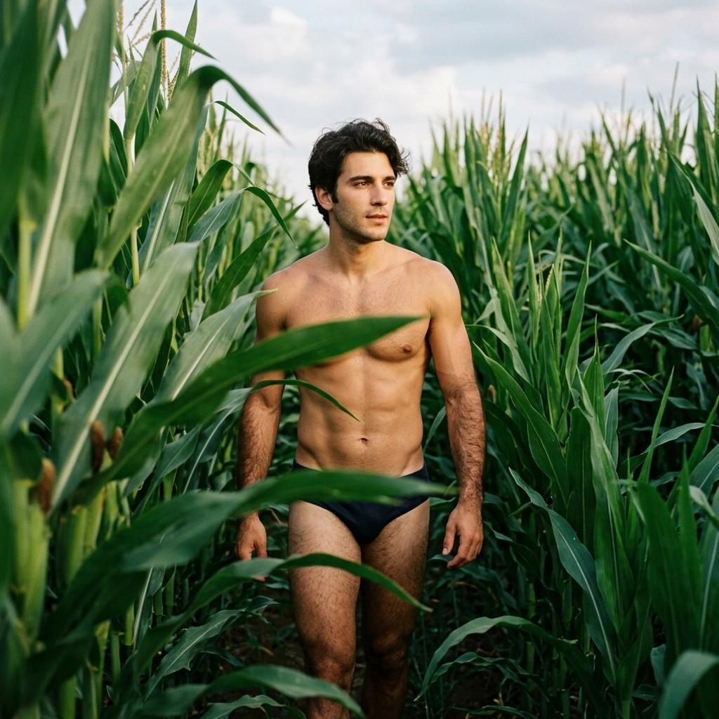 Every step he takes is pure art. Nature’s canvas meets flawless form. 🌾🔥 #malebeauty #nature #underwear