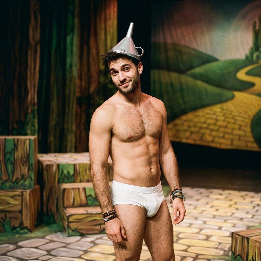 Every step he takes is pure magic—just look at that robot energy. 🤖✨ #fairytale #nature #studio #underwear