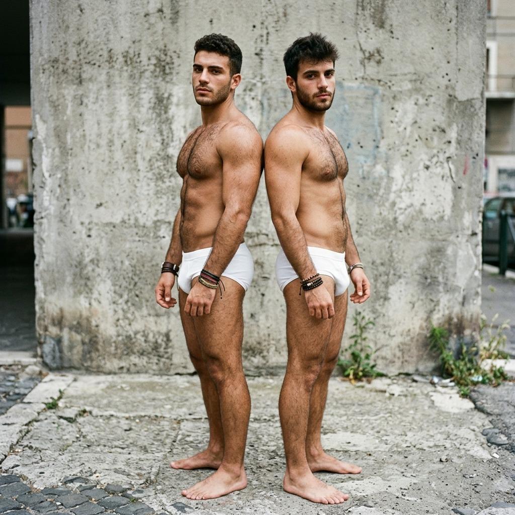 Flaunt that confidence in just your undies—because perfection doesn’t need clothes. 🔥 #street #underwear #couple