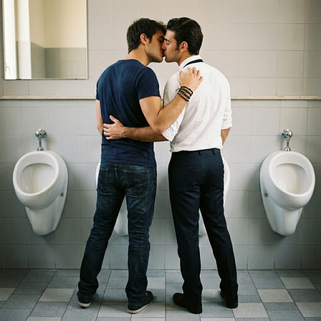 Every night, the bathroom becomes our stage. Two souls, one kiss, and a splash of rebellion. Celebrate the beauty of love in...
