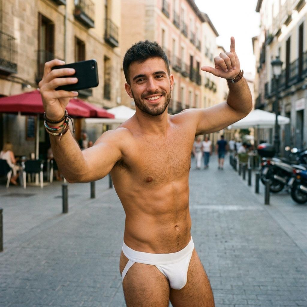 Every inch of him is pure art. 🔥 #street #selfie #underwear