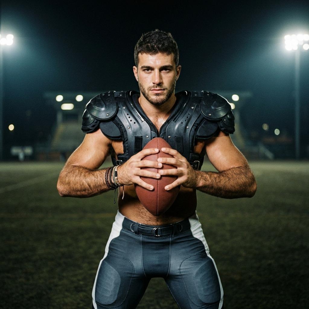 Every inch of him is pure power and grace. Football never looked this good. #malebeauty #athlete