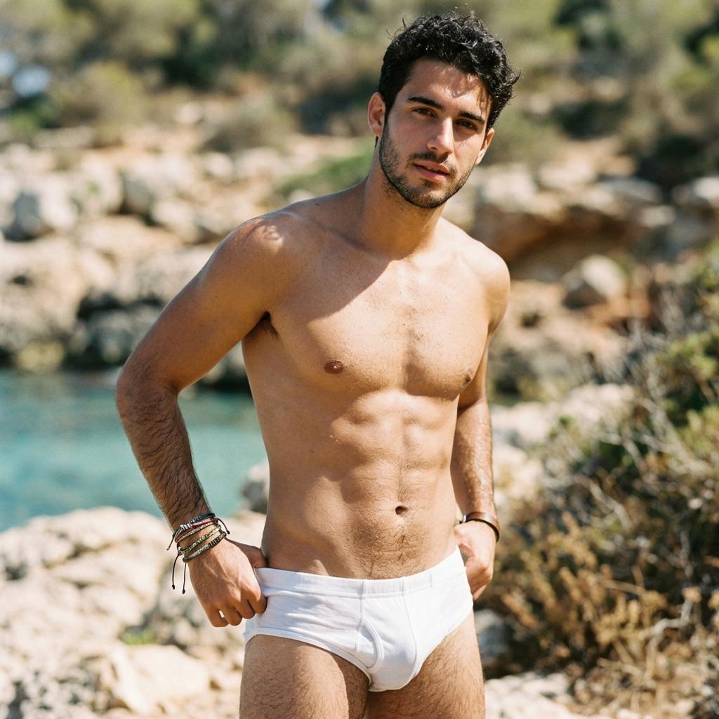 Every body deserves to shine. 🌊🔥 #malebeauty #beach #underwear #nature