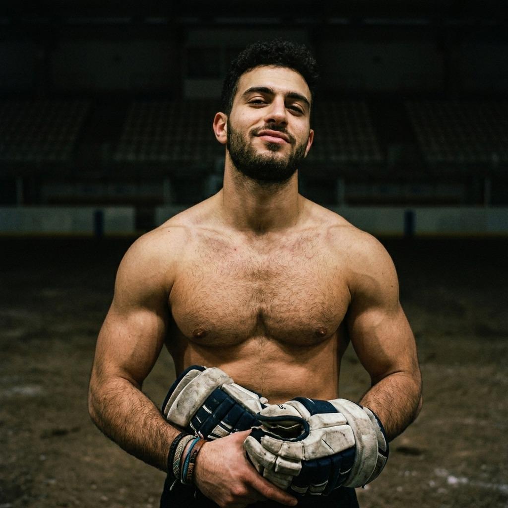 Frozen in the spotlight, every inch of him a masterpiece. Hockey’s toughest player, but we see the art. #gym #athlete