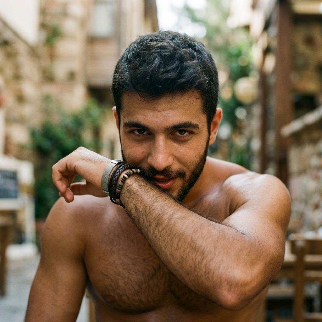 Every swipe of that arm, every smoldering glance—pure art. The way he cleans his mouth says more than words ever could....
