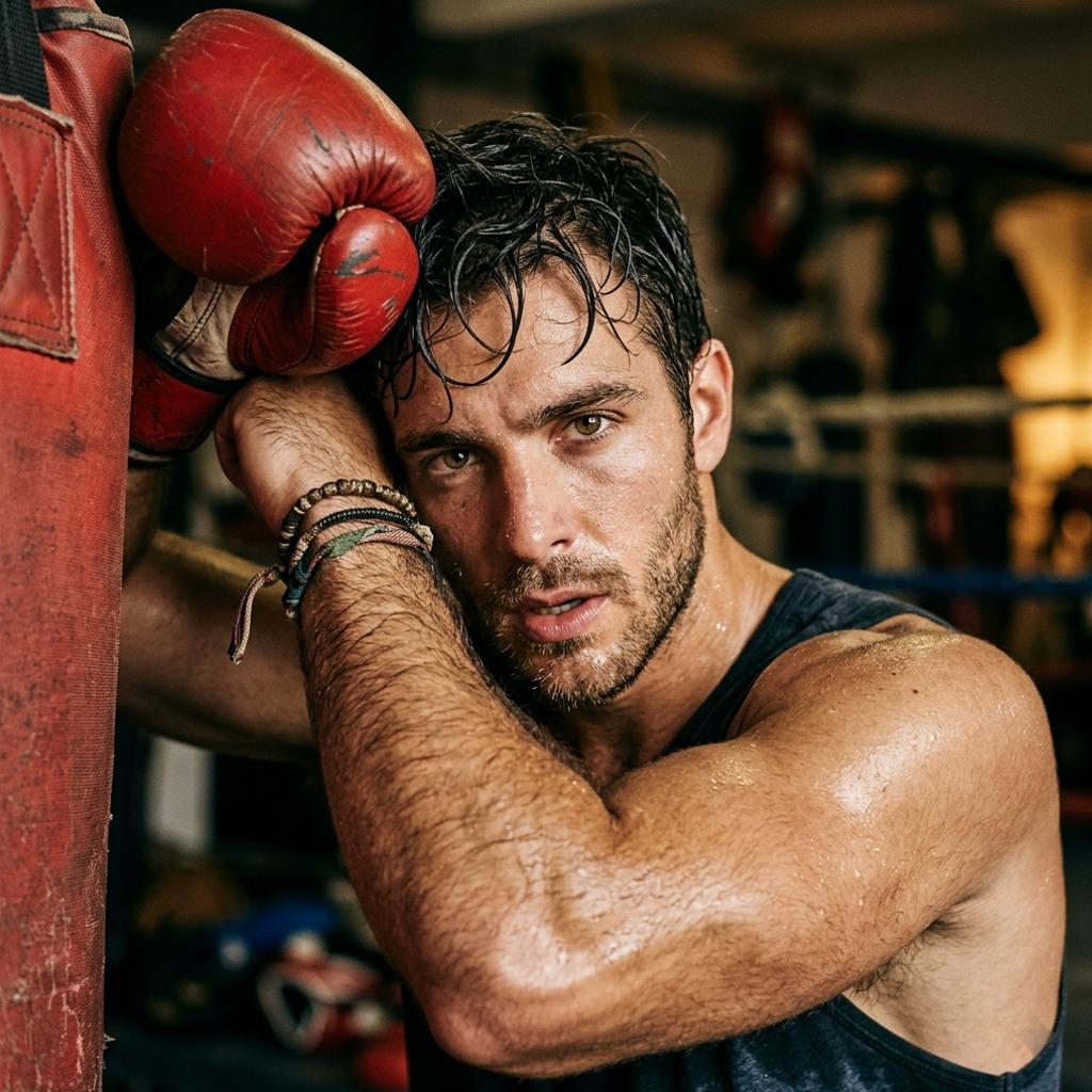 Every punch thrown, every drop of sweat—pure art. The raw power and grace of a fighter at rest. Celebrate the beauty of...
