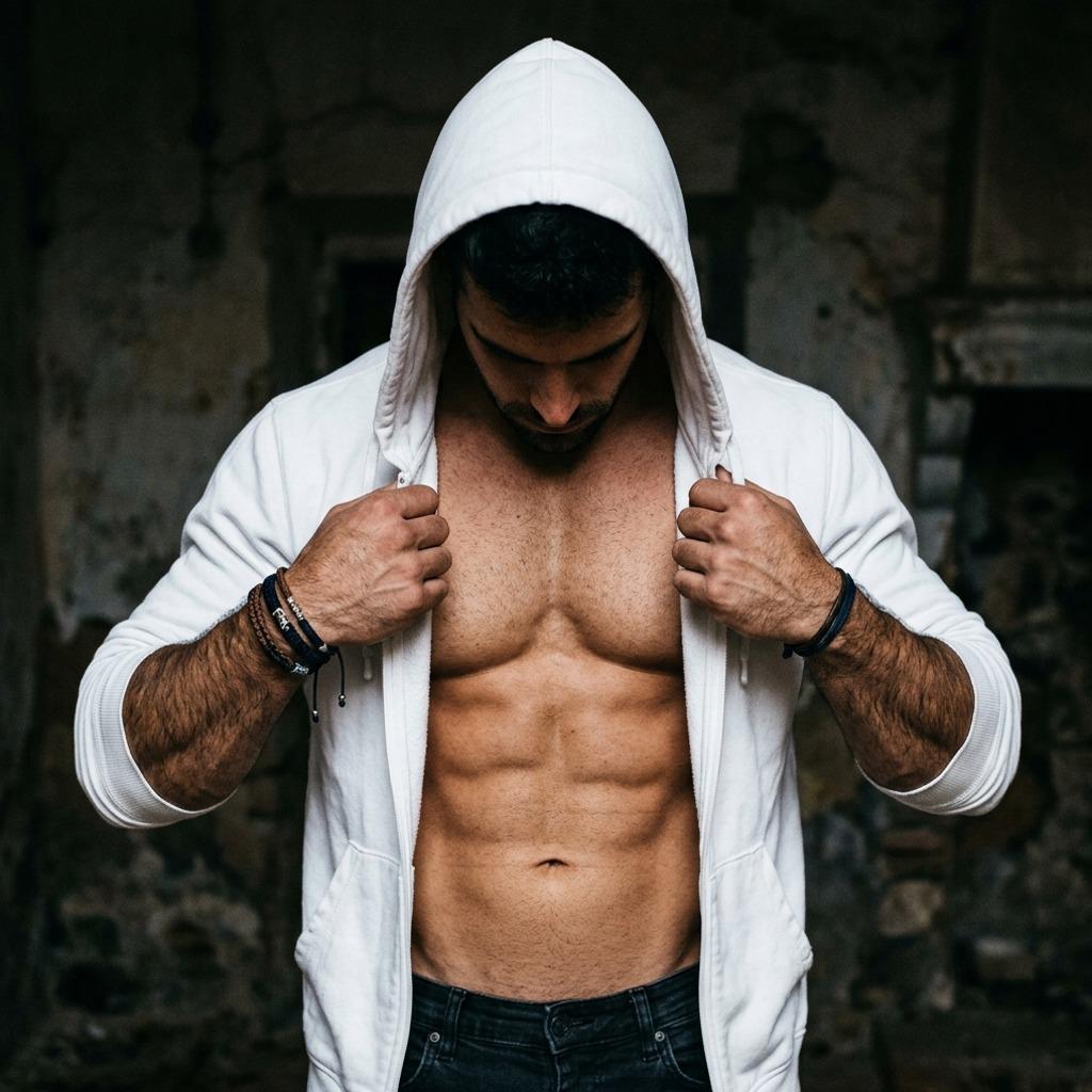 Flaunt that sculpted chest like it’s the main event. Every ripple, every curve—pure art. 🔥 #malebeauty #gym #hairy
