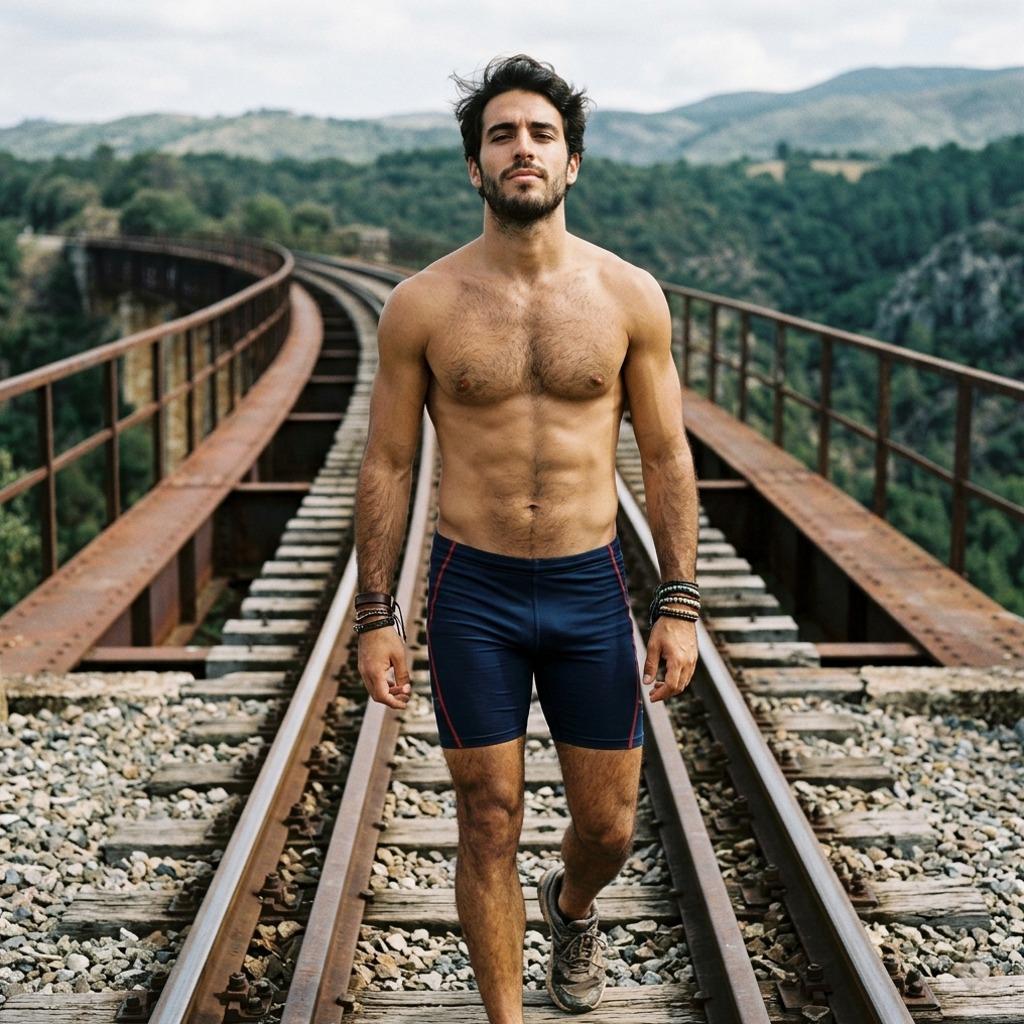 Every step on those rails, pure confidence in motion. The world slows down when beauty like this walks by. #nature #train...