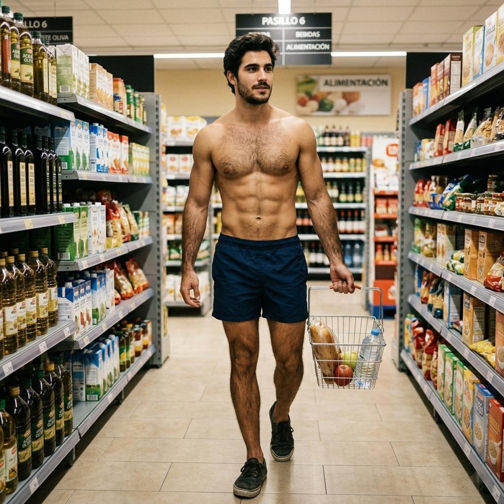 Every time a shirtless king strolls through the supermarket, the whole aisle stops to admire the view. 🔥 #gym #underwear...