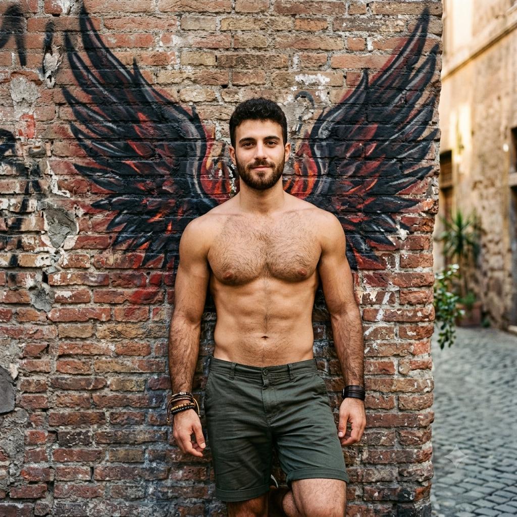 Every man is a masterpiece. Let these devilish wings remind you just how divine you are. #fairytale #street