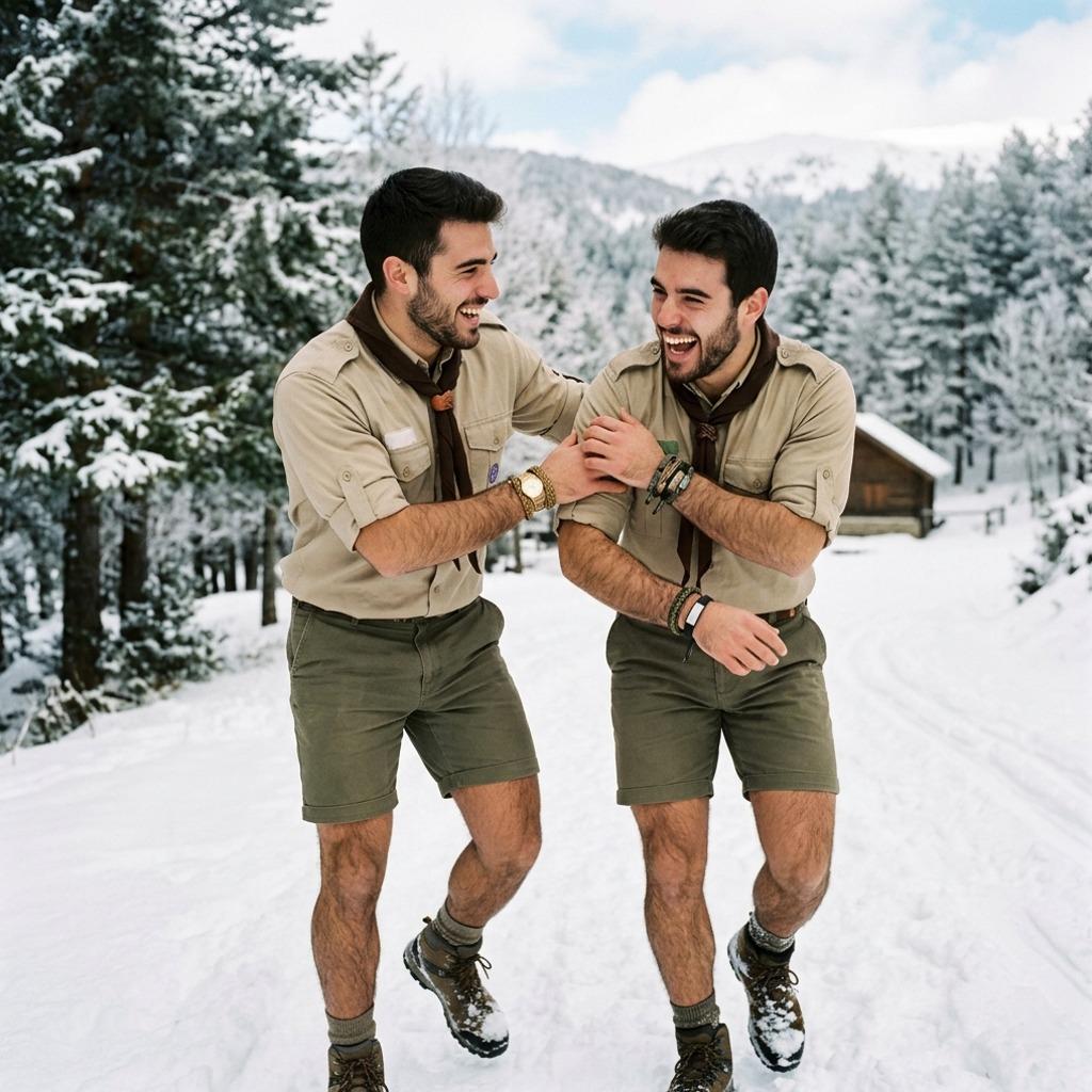 Sun-kissed cheeks, rosy from the cold, and laughter that warms the winter air. Two scouts lost in the magic of the...