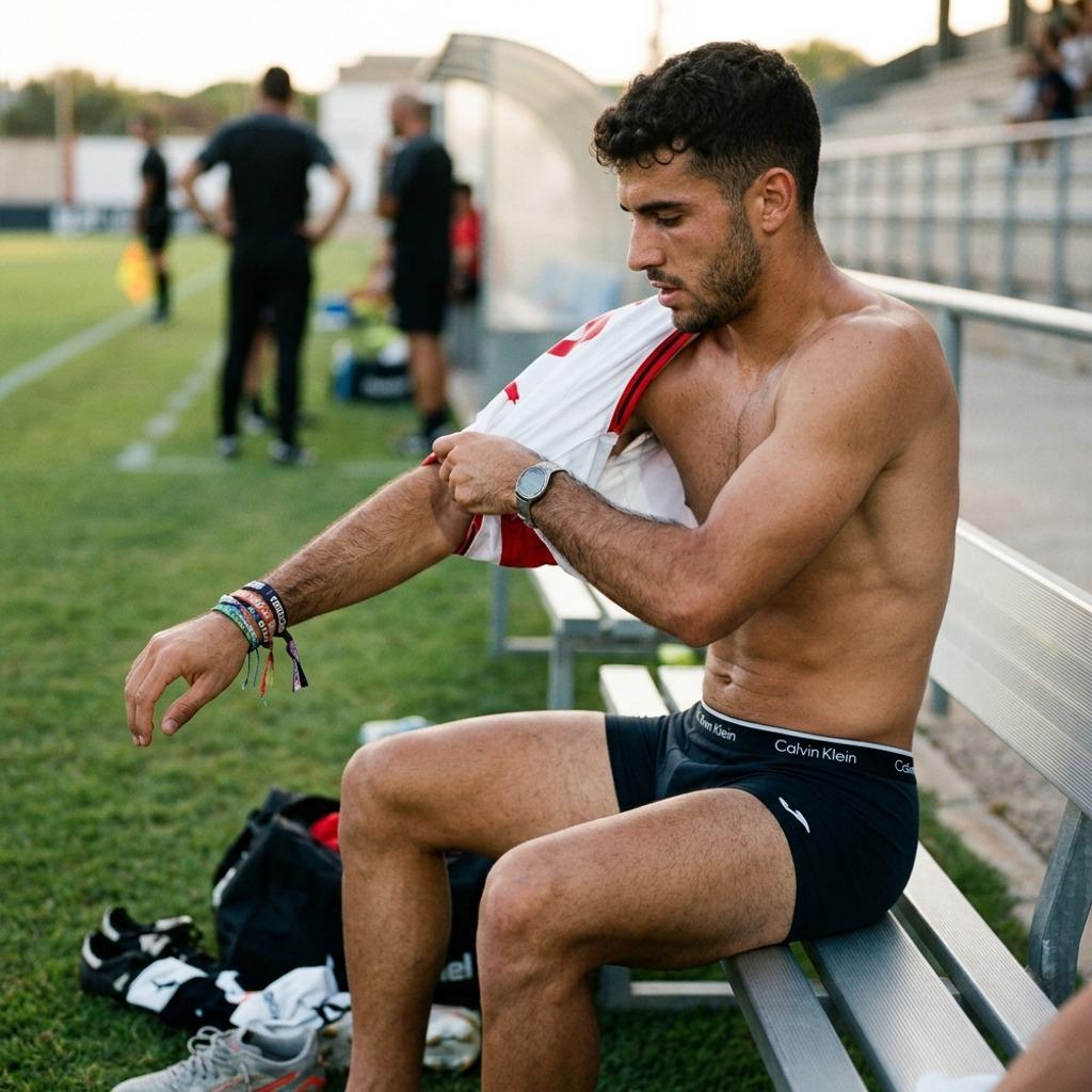 Nothing like the raw intensity of a champion taking a moment to regroup—strength, focus, and sheer magnetism. Pure athletic...