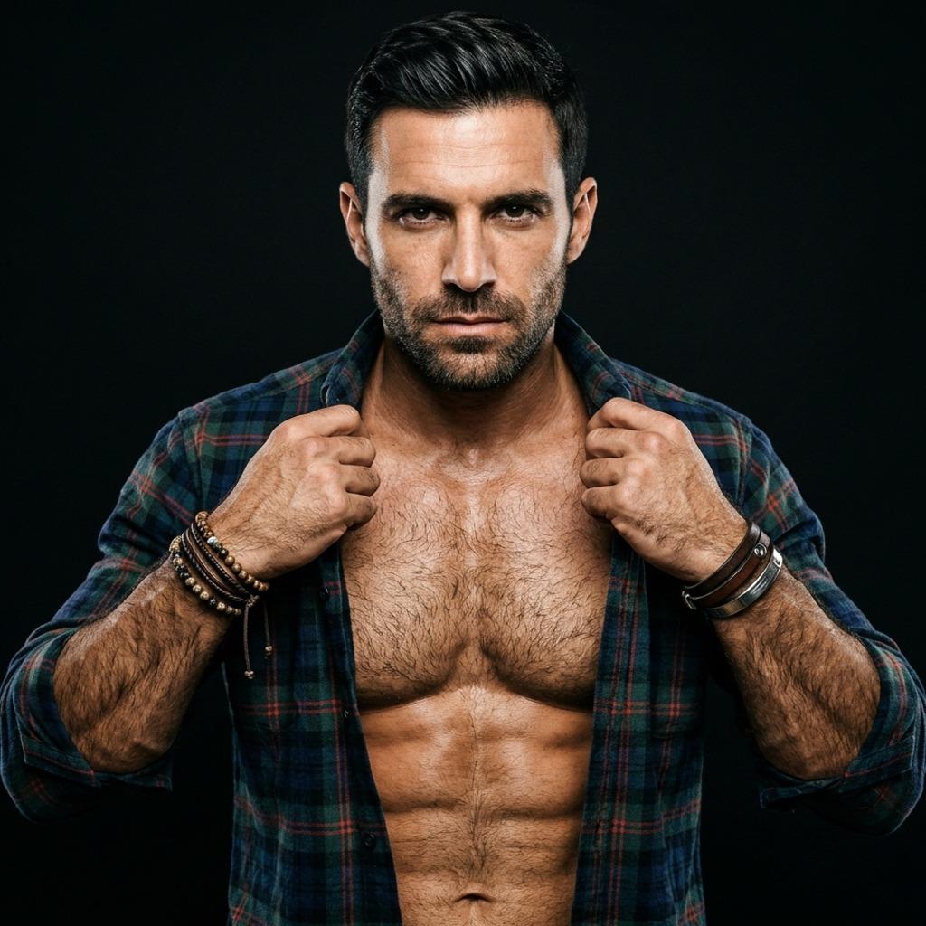 Confidence in every button—effortless charm meets raw appeal. 🔥 #malebeauty #studio