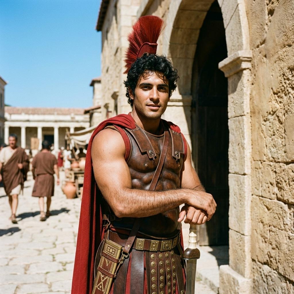 Striding through history with raw, timeless power—this Roman warrior’s presence demands admiration. #malebeauty #antiquity