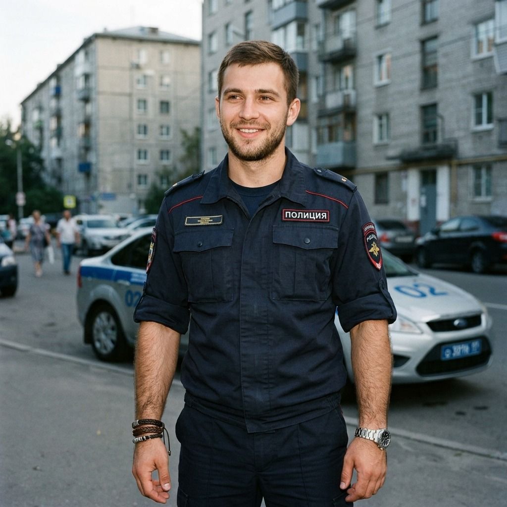 A Russian officer’s smile—sharp jawline, confident stance, and that uniform? Absolute charm. 🔥 #street #police