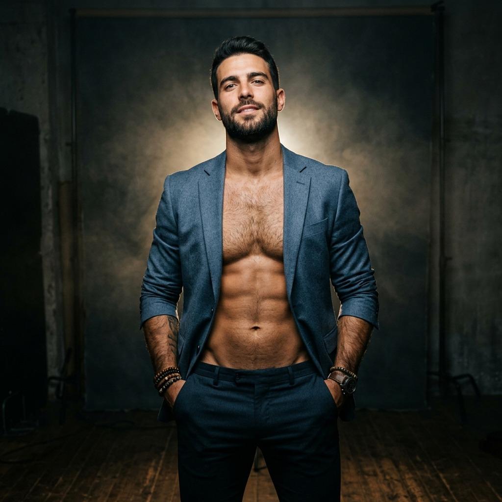 Confidence meets charm in this striking pose—effortless elegance at its finest. 💙 #malebeauty #studio #suit