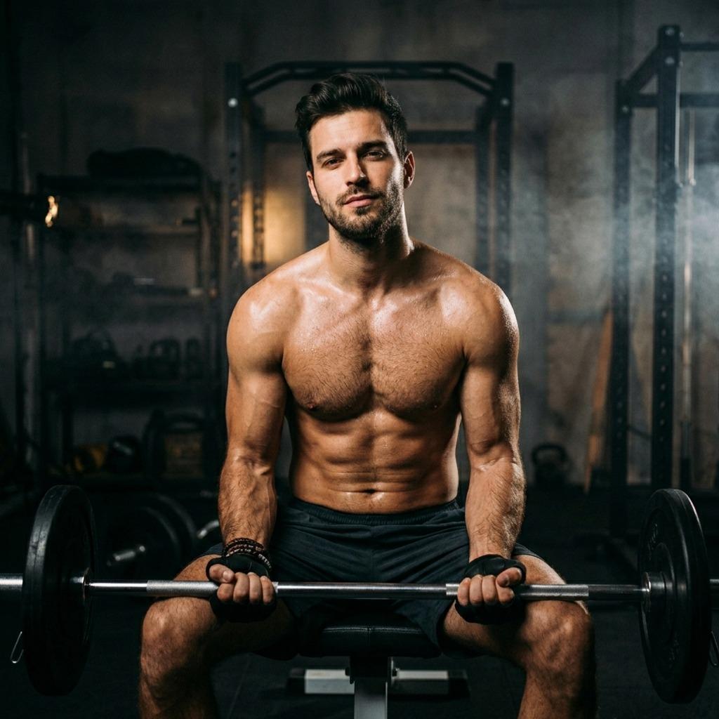 Strength, discipline, and that chiseled physique—gym goals at their finest. 💪✨ #malebeauty #gym #athlete