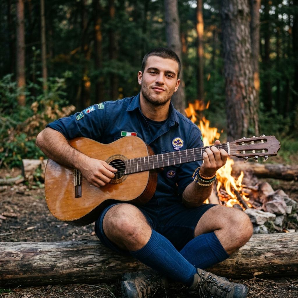 Nothing beats the raw charm of a rugged soul strumming under the stars. Pure, effortless beauty in every note. #malebeauty...