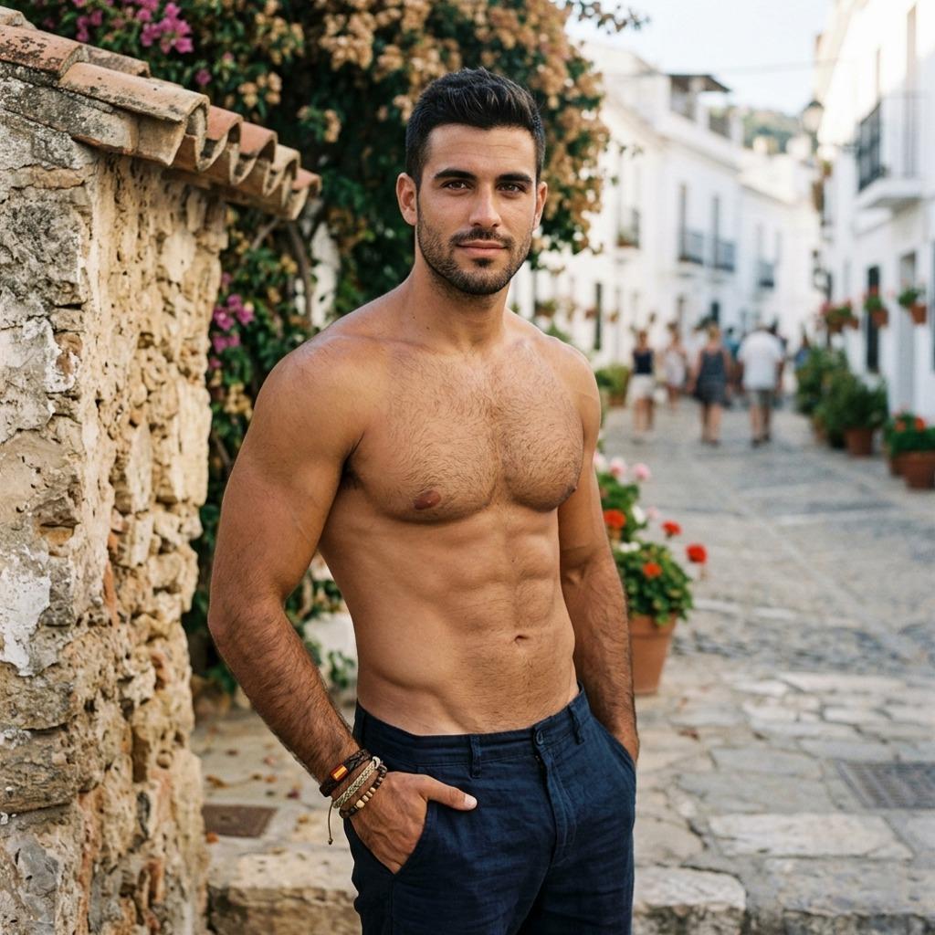 Confidence meets charm in the golden light—effortless beauty that stops you in your tracks. #malebeauty #street #travel